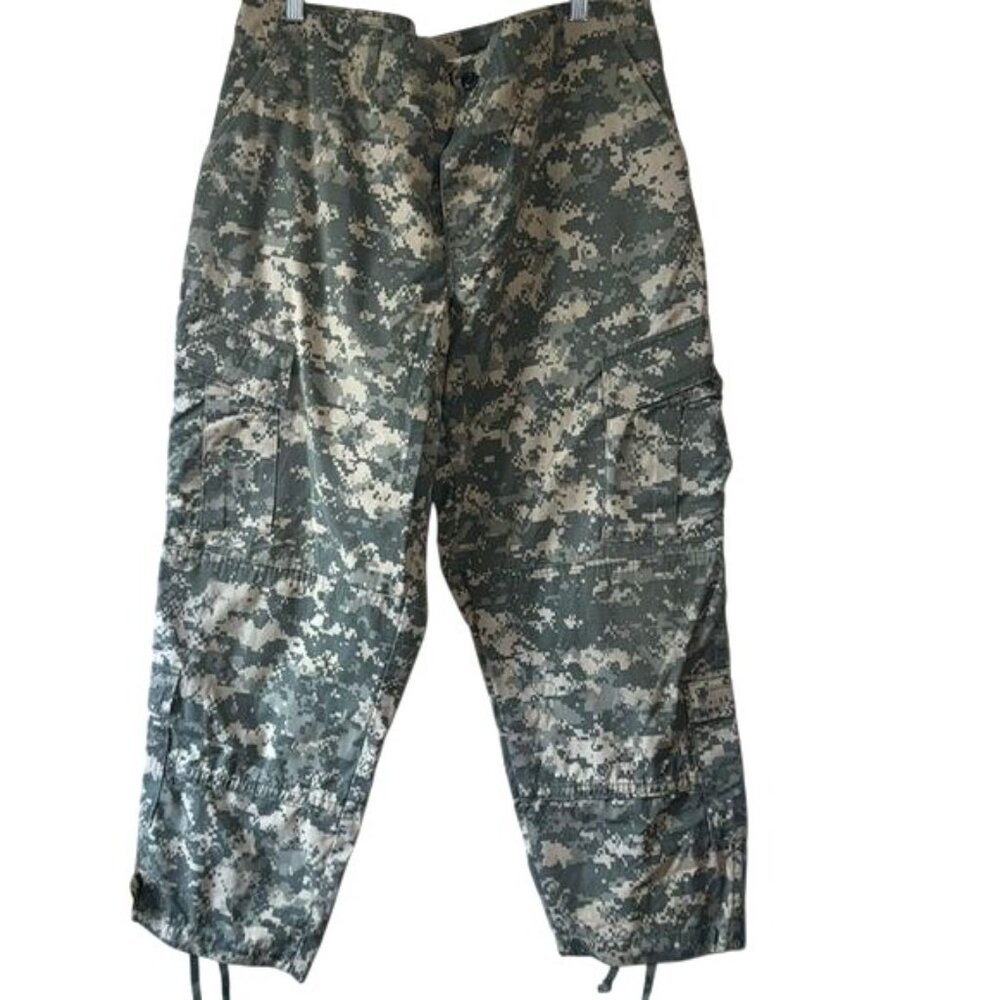 Army Camouflage Combat Trousers Large Shorty With Button Fly